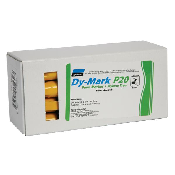 Dymark P20 Paint Marker Yellow Box 12