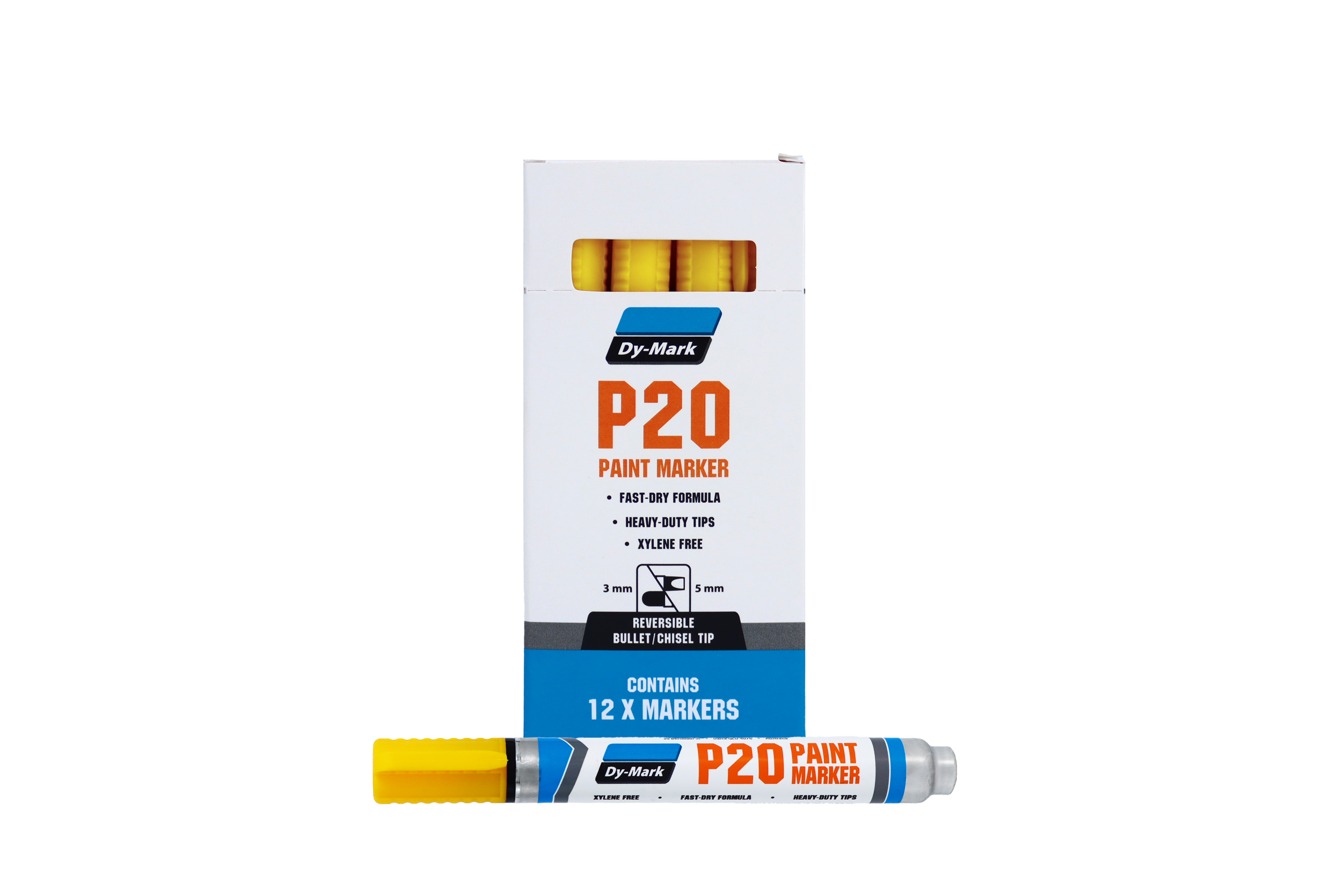 Dy-Mark Australia | P20 Paint Marker Yellow Box 12